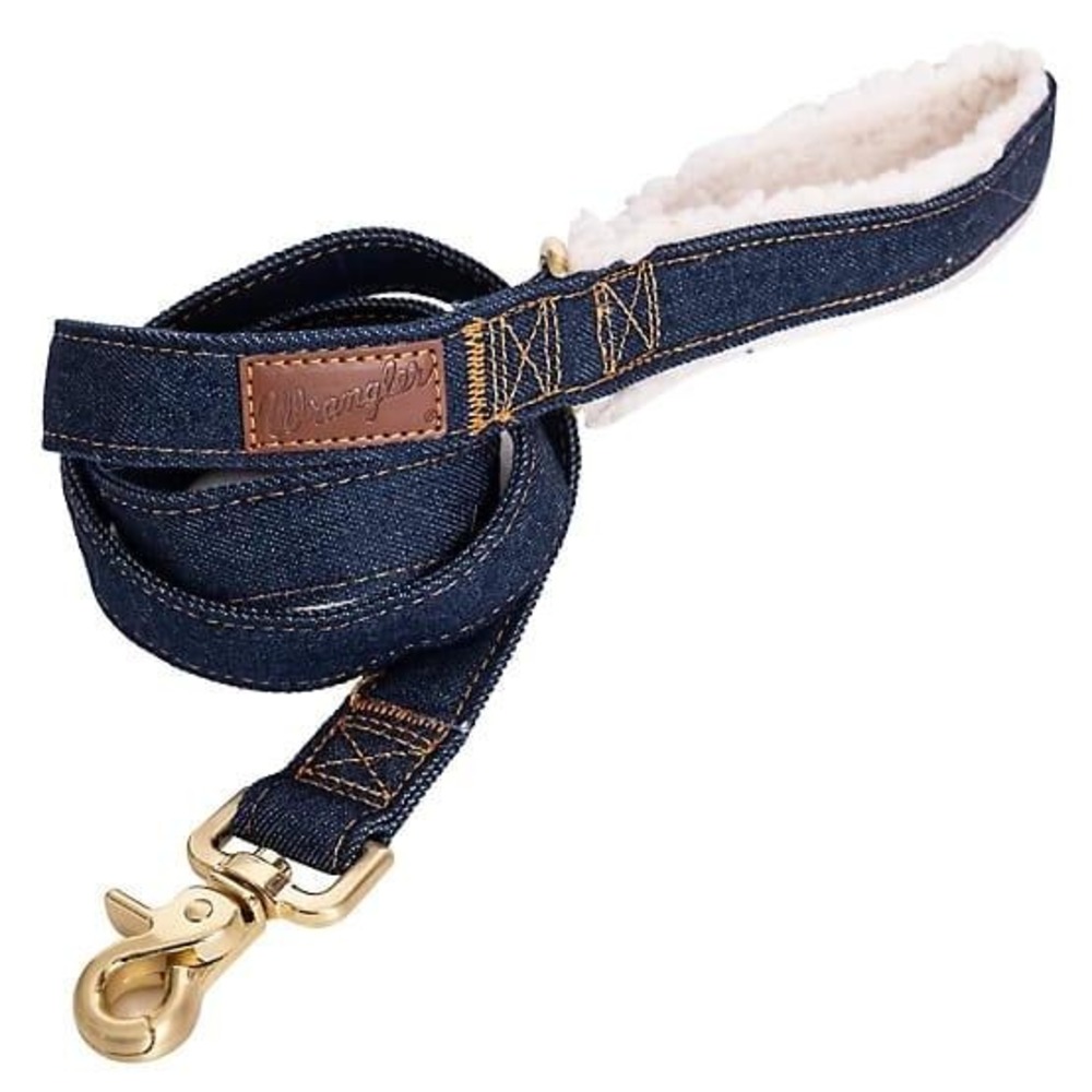 Wrangler Denim‎ and sherpa Dog Lead for dogs 50-150lbs 4ft